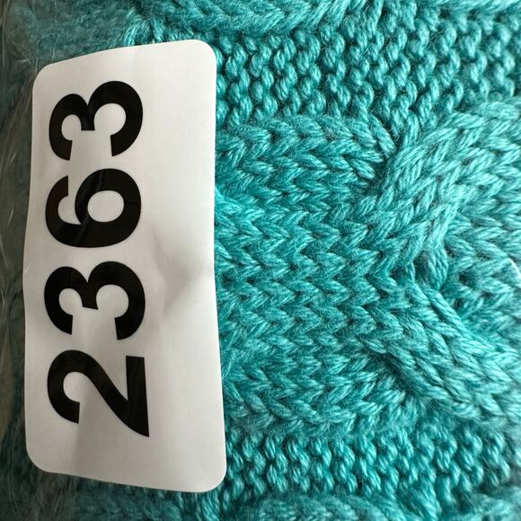 LL Bean Sweater Womens Large Teal Cable Knit Full Zip Cardigan Fisherman Cotton - Picture 14 of 14